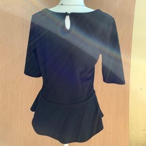 Black peplum top